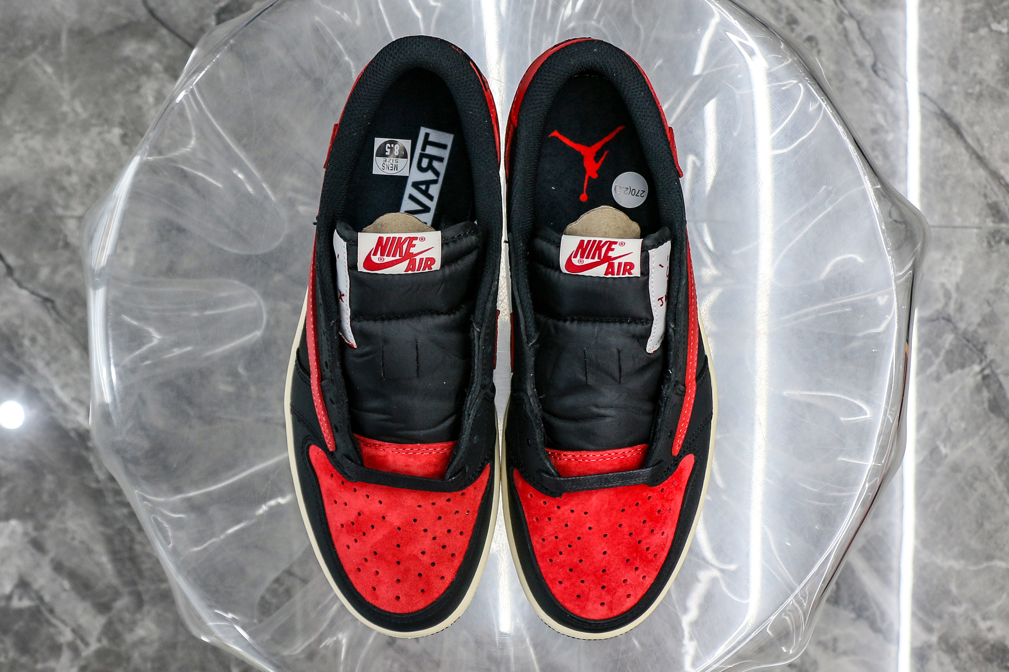 Travis Scott x Air Jordan 1 Low OG Black Red Custom