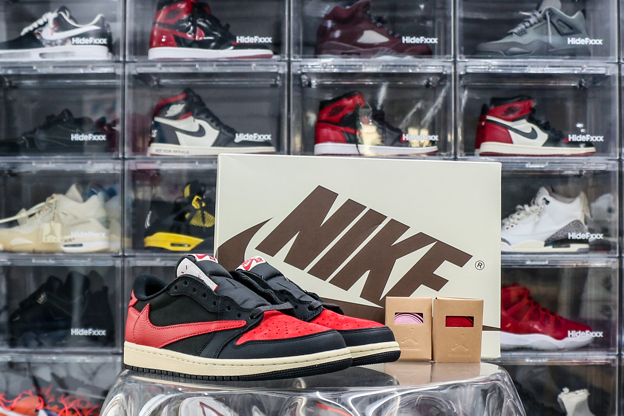 Travis Scott x Air Jordan 1 Low OG Black Red Custom