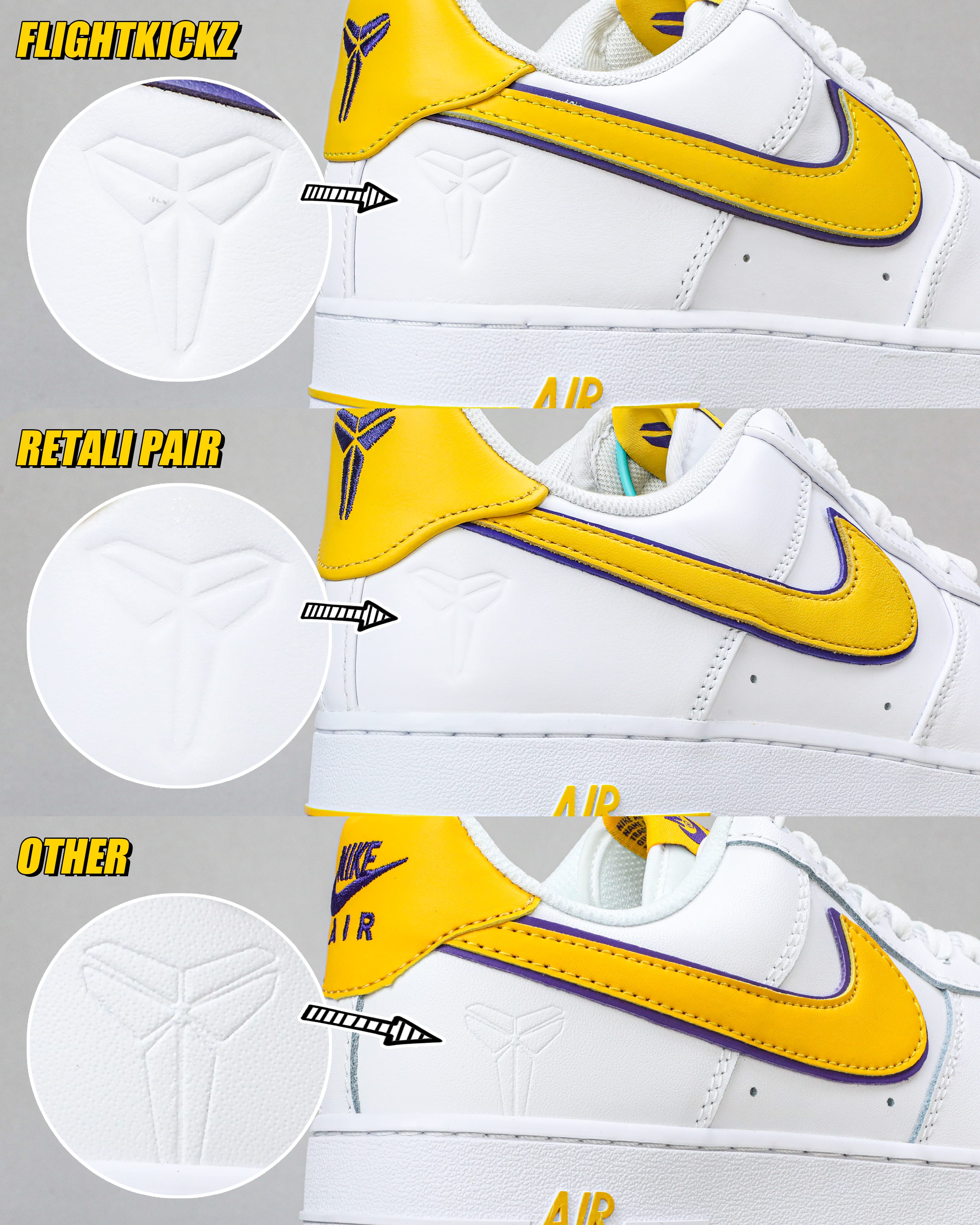 Nike Air Force 1 Low Retro QS Kobe Bryant Lakers Home（Ln5 A1）