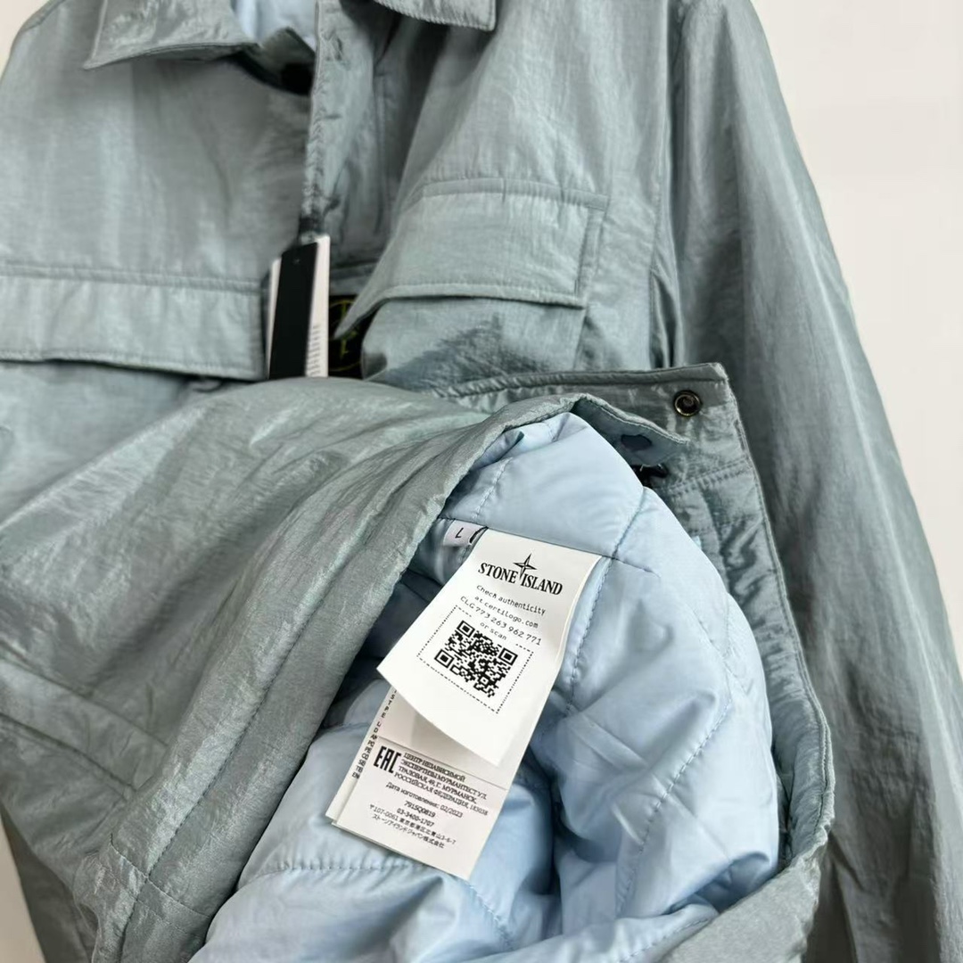 Stone 1sland Single-breasted cotton jacket