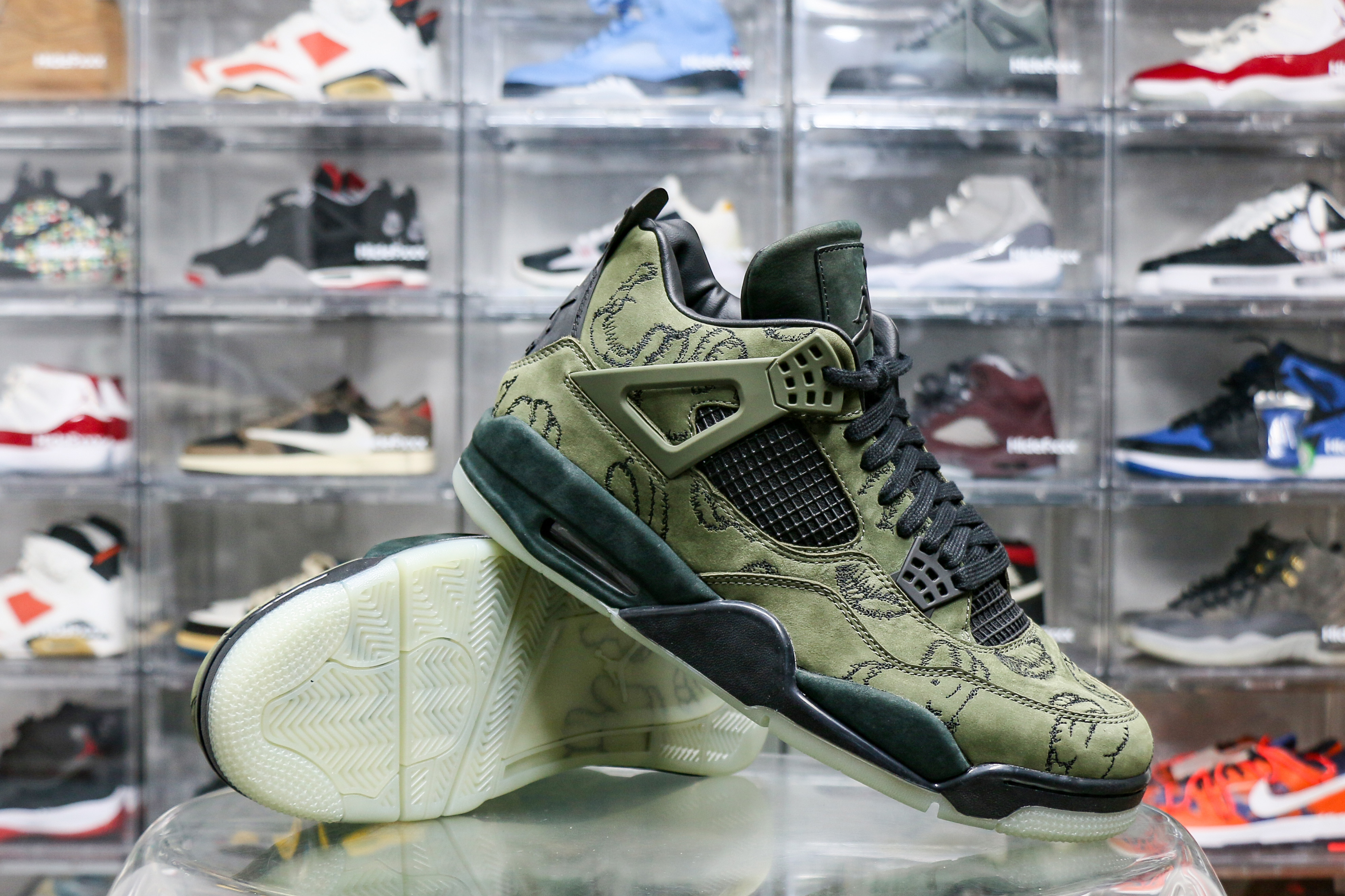 Kaws X Air Jordan 4 Retro Green Sample ( Ln5 A1 Batch)