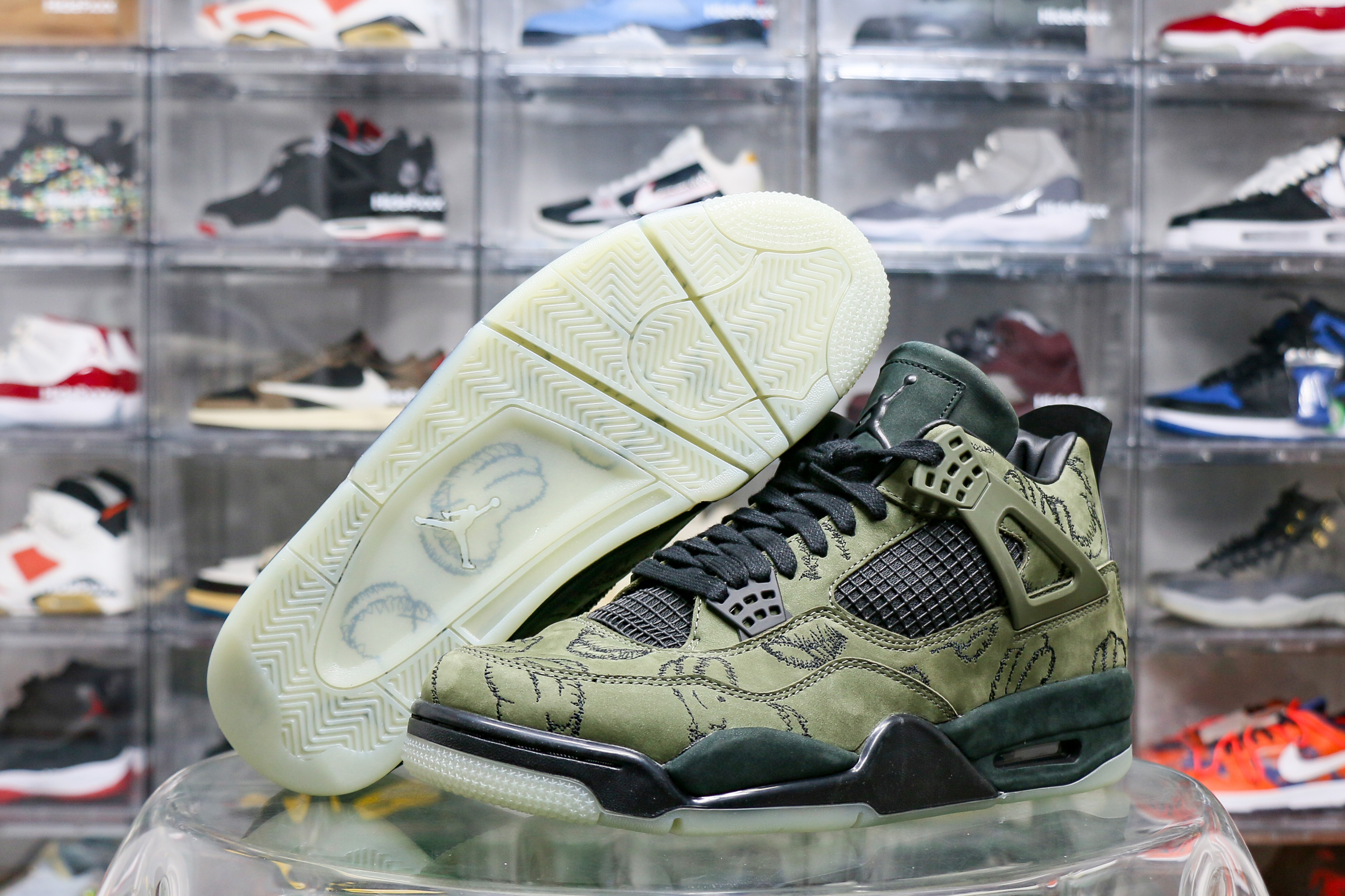 Kaws X Air Jordan 4 Retro Green Sample ( Ln5 A1 Batch)