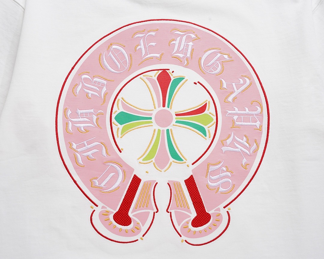 Ch*0me He**ts t-shirt 2025 appliqué heavy embroidery tee